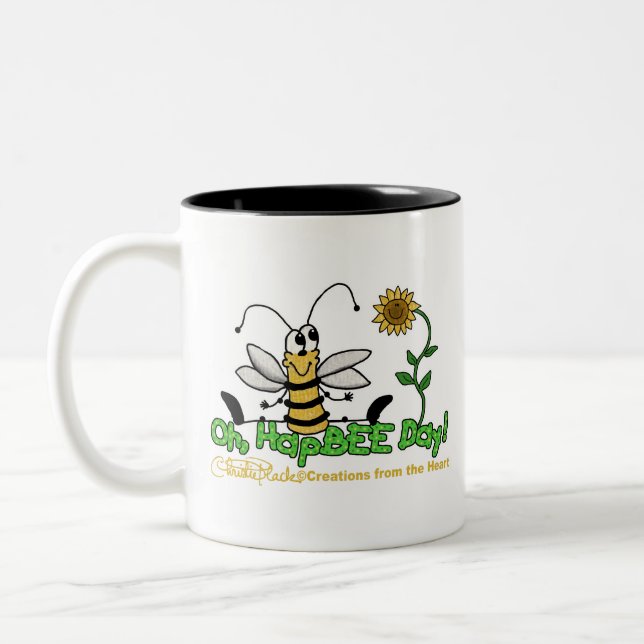 Taza Bicolor Día de HapBee (Izquierda)