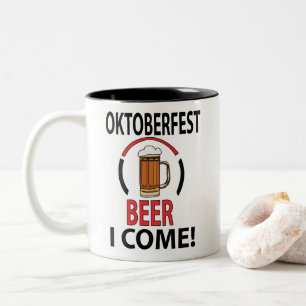 Taza Bicolor Día de la Cerveza de Oktoberfest Divertido