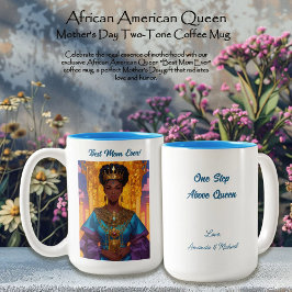 Taza Bicolor Día de la Madre de la Reina Afroamericana