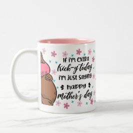 Taza Bicolor Dia de la madre divertida del bebé de la madre par