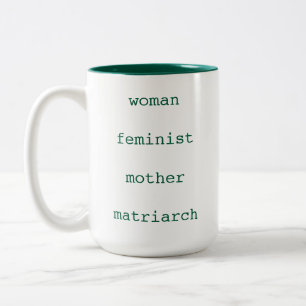 Taza Bicolor Día de la Madre Feminista Escritura de Máquina Ver