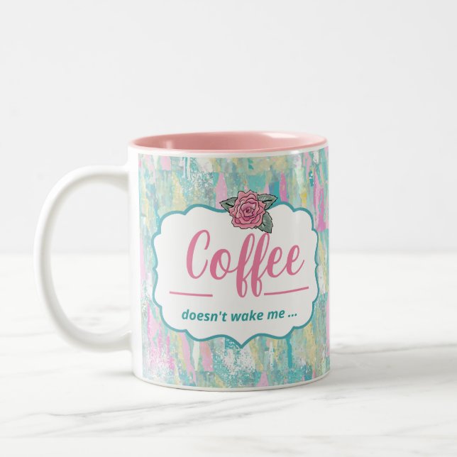 Taza Bicolor Día de la Madre Goldendoodle Coffee Mug (Izquierda)