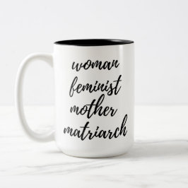 Taza Bicolor Día de la Madre Tipografía Manuscrita Feminista Ne