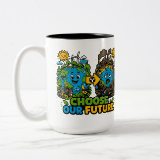 Taza Bicolor Día de la Tierra Ecológico 