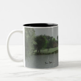Taza Bicolor Día de lluvias en el lago Mug