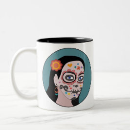 Taza Bicolor Día de los Muertos