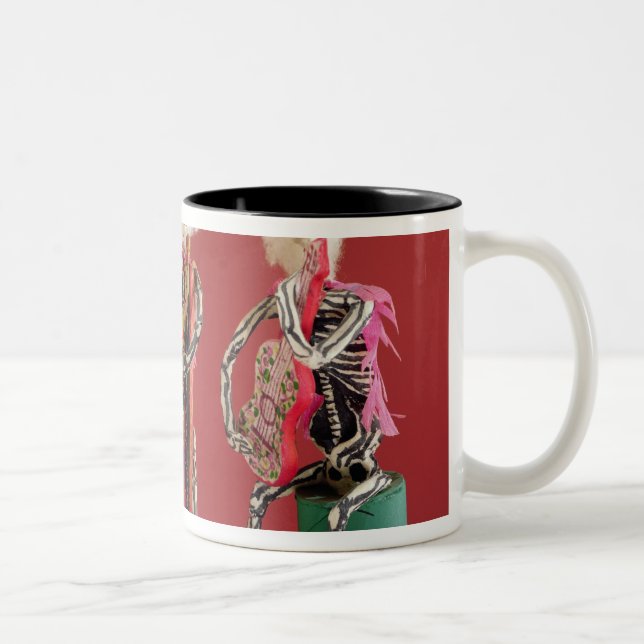 Taza Bicolor Día de los muertos: Mariachi, de Oaxaca (Derecha)