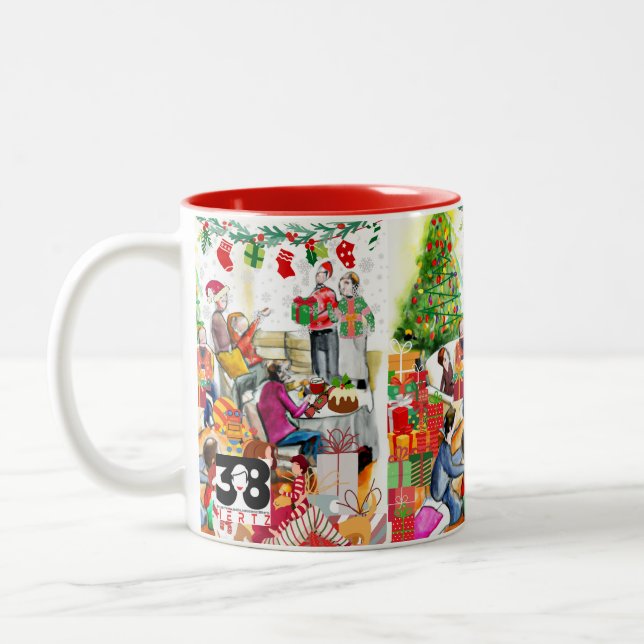 Taza Bicolor Día de los navidades (Izquierda)