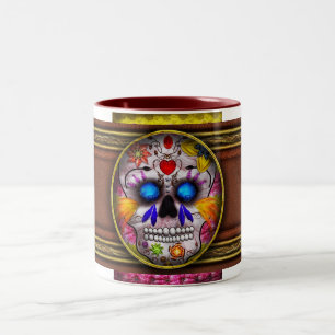 Taza Bicolor Día de Muertos - Máscara Mortuoria