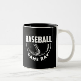 Taza Bicolor Día de partida de béisbol