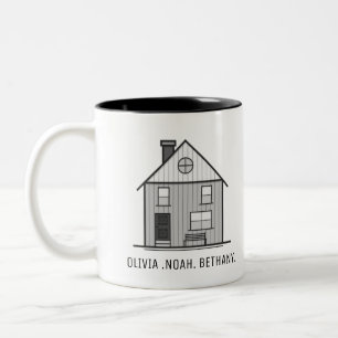 Taza Bicolor Día de Personalización de Nombres Familiares de Pa