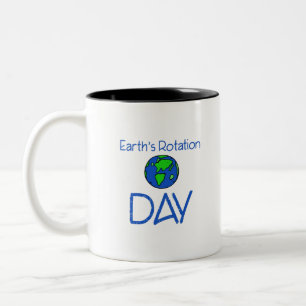 Taza Bicolor Día de rotación de la tierra