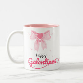 Taza Bicolor día de San Valentín de mug día de galentinas rosas