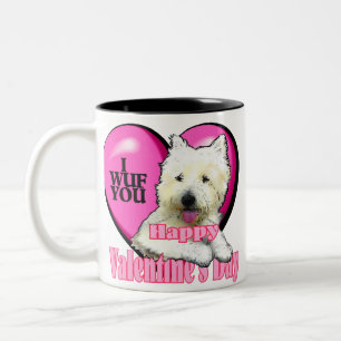 Taza Bicolor Día de San Valentín del Territorio Blanco de la re