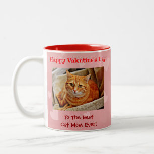 Taza Bicolor Día de San Valentín Mejor Mamá Gata Que Nunca Ha S