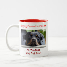 Taza Bicolor Día de San Valentín Mejor Perro Papá Mascota Siemp