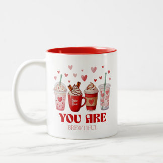 Taza Bicolor Día de San Valentín para amantes del café