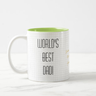 Taza Bicolor Día del Aniversario del Mejor Padre Navidades del