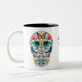 Taza Bicolor Día del Espíritu Muerto Animal Mug