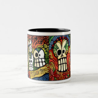Taza Bicolor Día del muerto/del Dia de los Meurtos Mug