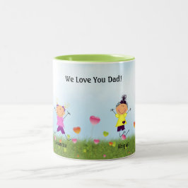 Taza Bicolor Día del Padre 2 Mug de Chicas Palo