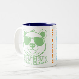 Taza Bicolor Día del padre | Oso PaPa | COLORIDO | NOMBRE