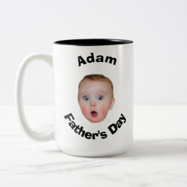 Taza Bicolor Día del Padre, Regalo de Cara de Bebé, Tendencias 