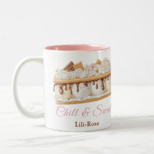 Taza Bicolor Día del Sándwich de Helado de Pistacho