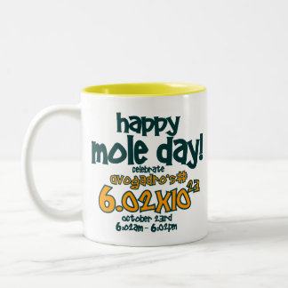 Taza Bicolor ¡DÍA FELIZ DEL TOPO! (el número de Avogadro)