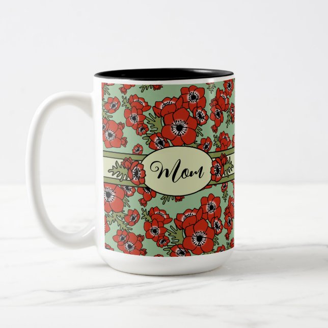 Taza Bicolor Día personalizado de la madre (Izquierda)