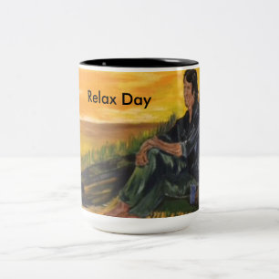 Taza Bicolor Día relajado de Mug por Sarr
