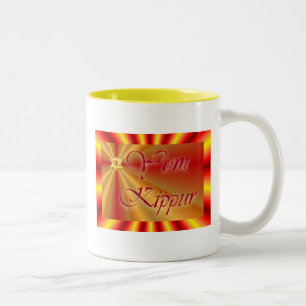 Taza Bicolor Día santo de ayuno del judaísmo del día de fiesta