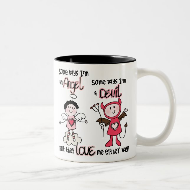 Taza Bicolor Diablo del ángel (Derecha)