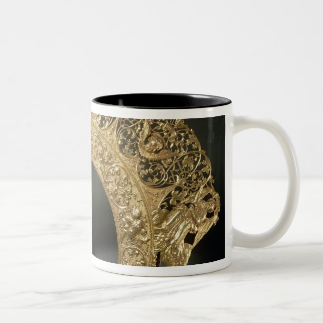 Taza Bicolor Diadema rusa con el trabajo afiligranado (Derecha)