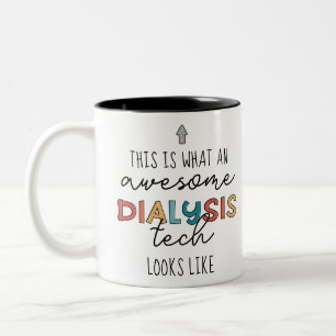 Taza Bicolor Dialysis Tech Funny Awesome Dialysis Tech Regalos