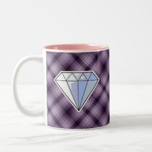 Taza Bicolor Diamante púrpura
