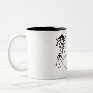 Taza Bicolor Dibujado desde el Corazón: Hermoso Negro - Loreen