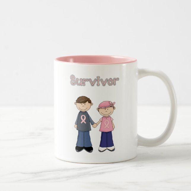 Taza Bicolor Dibujo animado del superviviente (Derecha)