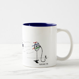 Taza Bicolor Dibujo animado divertido del super héroe del
