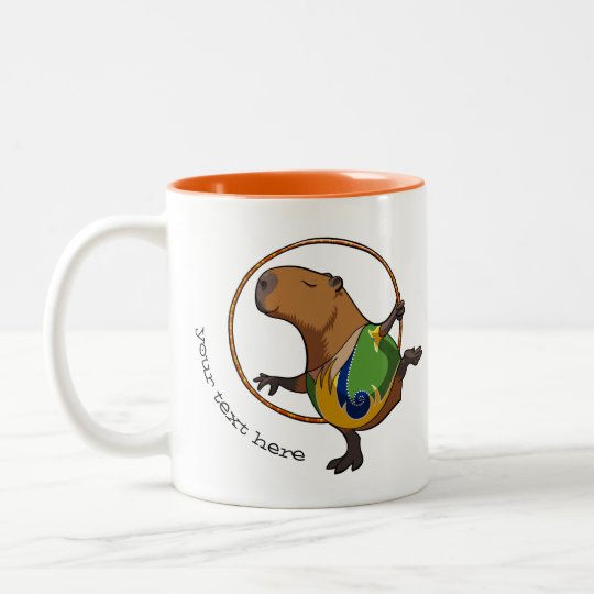 Taza Bicolor Dibujo animado rítmico divertido del aro del