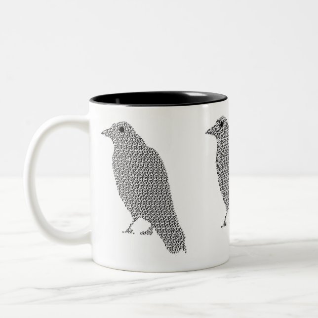 Taza Bicolor Dibujo de filas de letras (Izquierda)