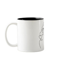 Dibujo de línea minimalista representando a una mu