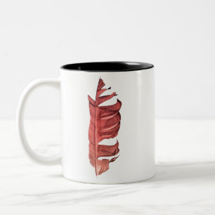 Taza Bicolor Dibujo de plumas ilustracion original de arte fino