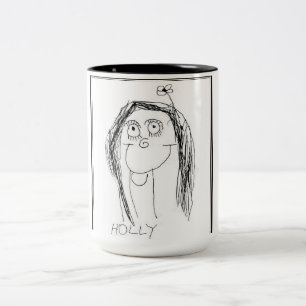 Taza Bicolor Dibujo de su hijo - regalo del día de la madre