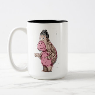 Taza Bicolor Dibujo divertido de mono y simio de dibujos animad
