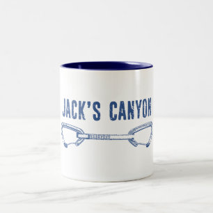 Taza Bicolor Dibujo rápido de escalada en roca en Jack's Canyon