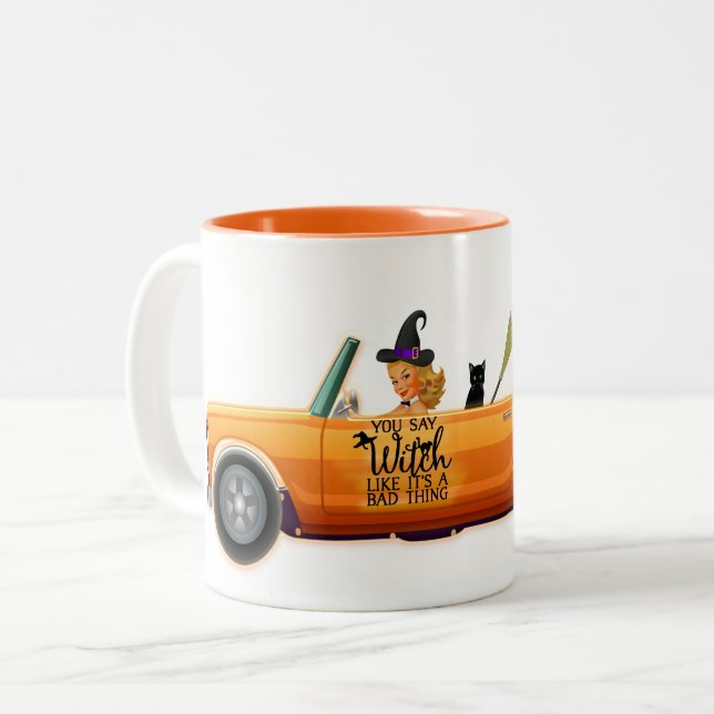 Taza Bicolor Dices que la bruja es algo malo (Anverso izquierdo)