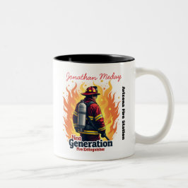 Taza Bicolor Dicho Divertido Bombero Voluntario