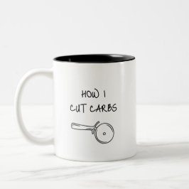 Taza Bicolor Dicho divertido y humorístico sobre cómo corté los