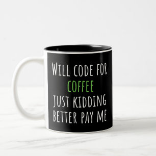 Taza Bicolor Diciendo divertido de programadores y desarrollado